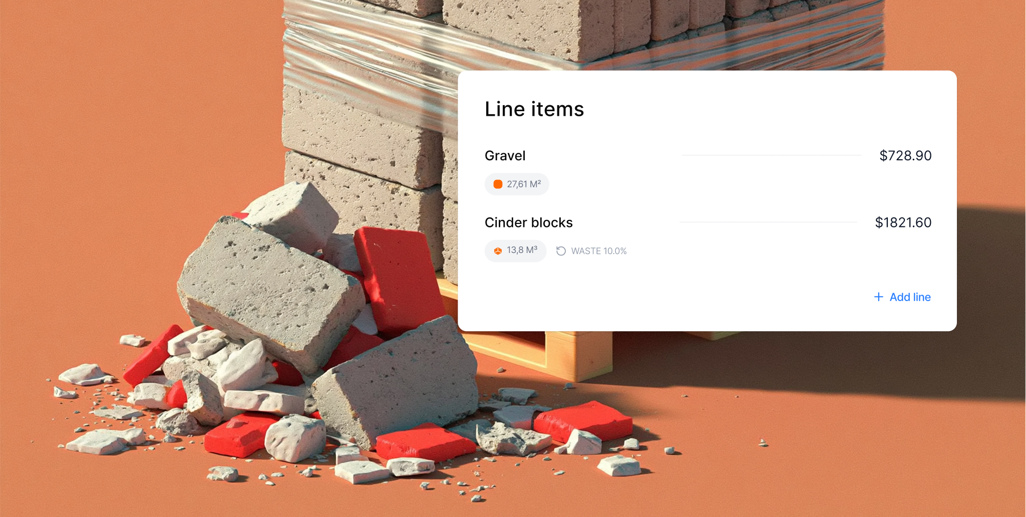 Include waste percentage screenshot